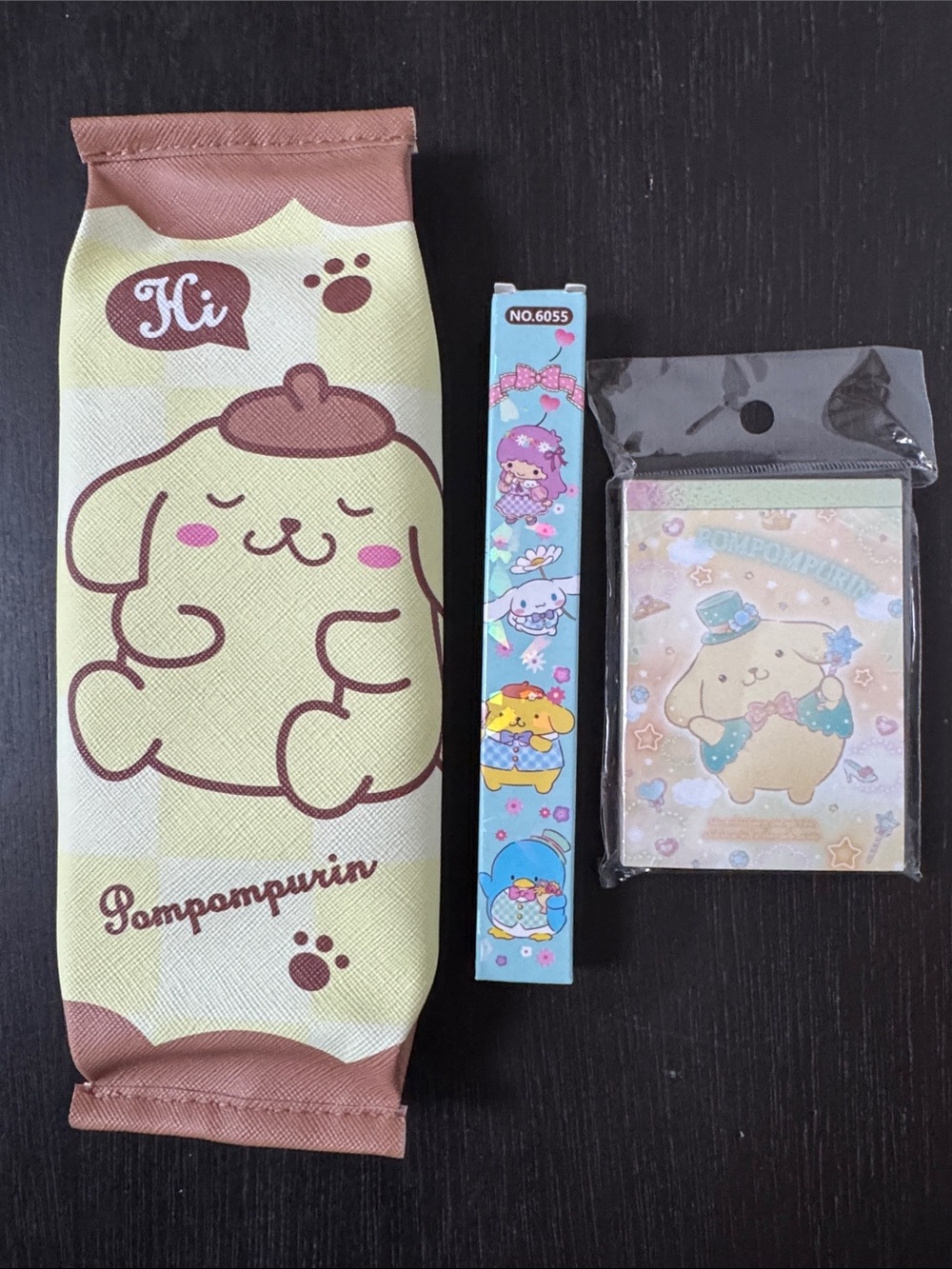 Sanrio Pompompurin Pencil Case Bundle